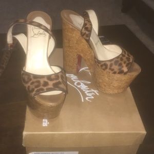 Leopard Christian Louboutin Platform Sandals
